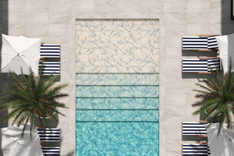 Carrelage revêtement piscine plage escalier dalle terrasse béton dans le var Cuers Toulon Hyeres Le Lavandou La Seyne sur mer